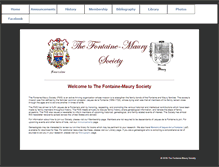 Tablet Screenshot of fontainemaurysociety.com